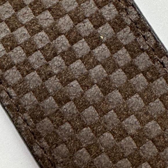 Louis Vuitton Checked Suede Belt / Olive Green MENS SZ 36 - Picture 7 of 7